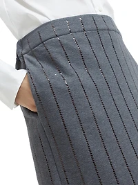 Cotton Smooth French Terry Midi Skirt