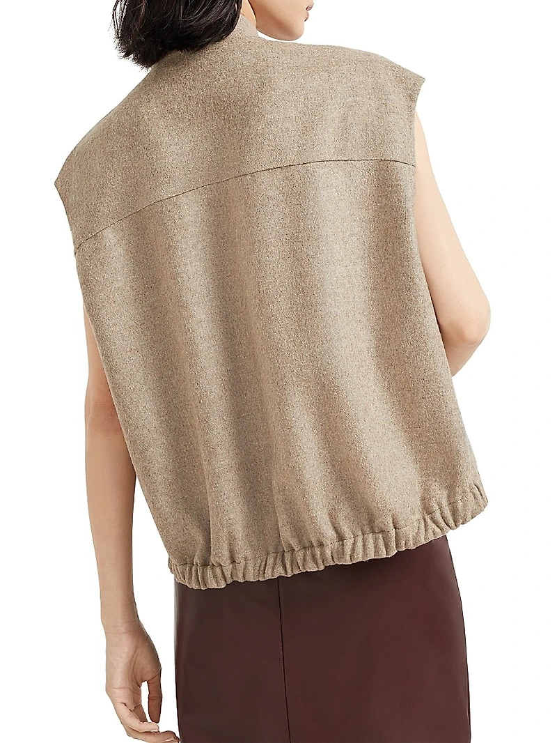 Hand Crafted Virgin Wool Double Cloth Vest