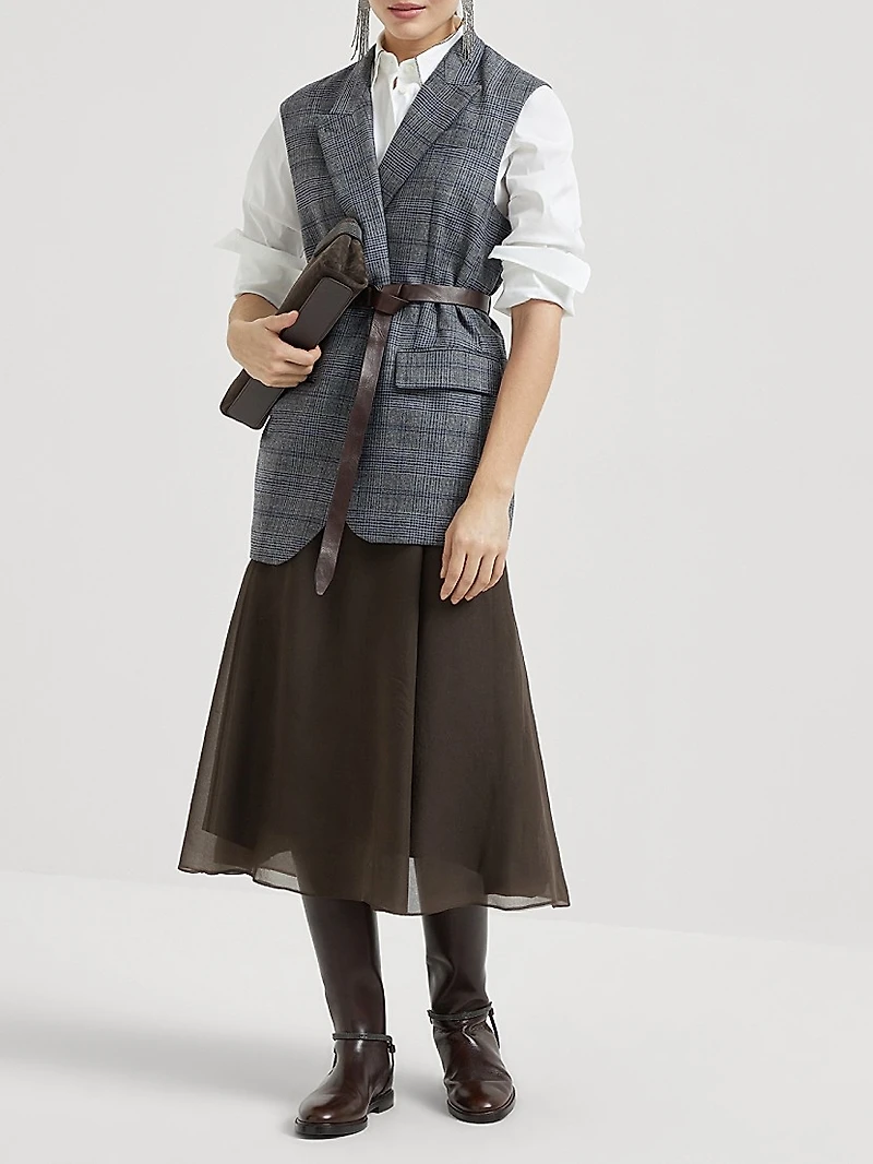 Crispy Silk Circle Skirt