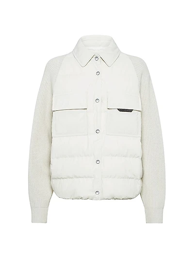Water Resistant Techno Cotton and Virgin Wool Jacket