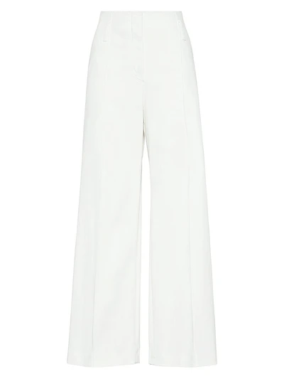 Stretch Dyed Denim Flared Sartorial Trousers