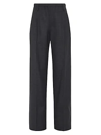Virgin Wool Fluid Crepe Twill Sartorial Track Trousers