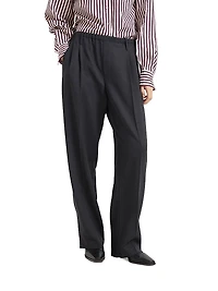 Virgin Wool Fluid Crepe Twill Sartorial Track Trousers