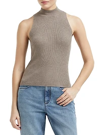Sparkling Cashmere Lightweight Rib Knit Top