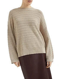 Textured Half English Rib Sweater Cotton Diamond Yarn