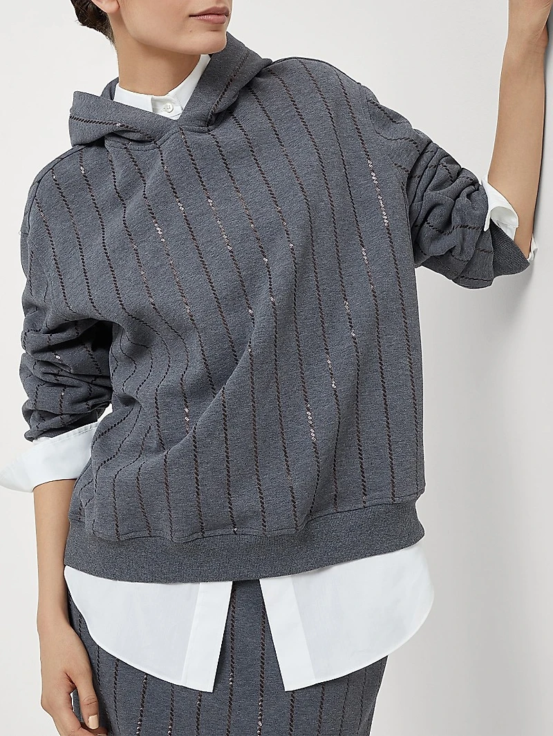 Cotton Smooth French Terry Hooded Sweatshirt