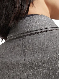 Sparkling Techno Virgin Wool Twill Blazer