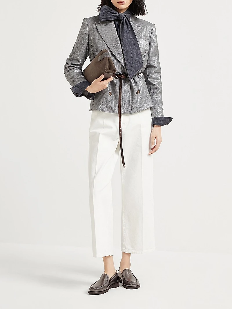 Sparkling Techno Virgin Wool Twill Blazer