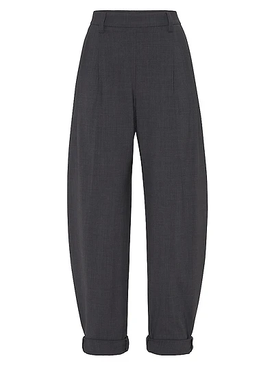 Tropical Luxury Wool Slouchy Trousers