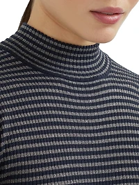 Sparkling Stripes Lightweight Rib Sweater