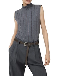 Cotton Jersey Turtleneck Top