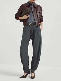 Cotton Jersey Turtleneck Top