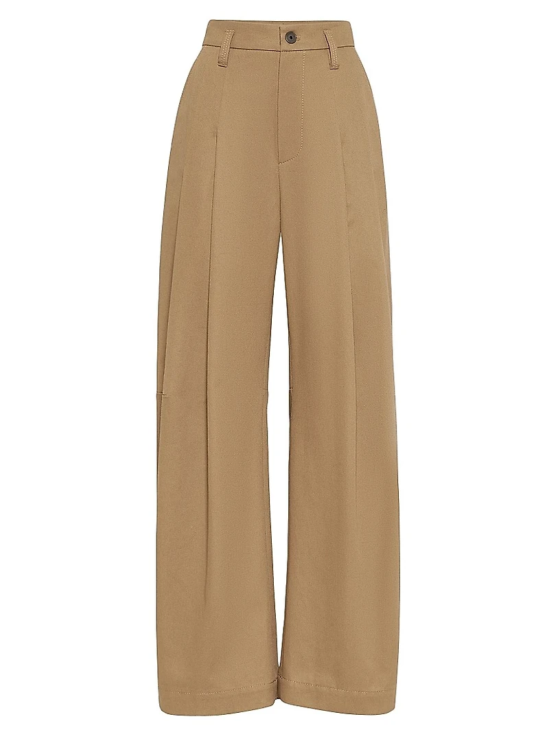 Dyed Denim Five Pocket Baggy Trousers