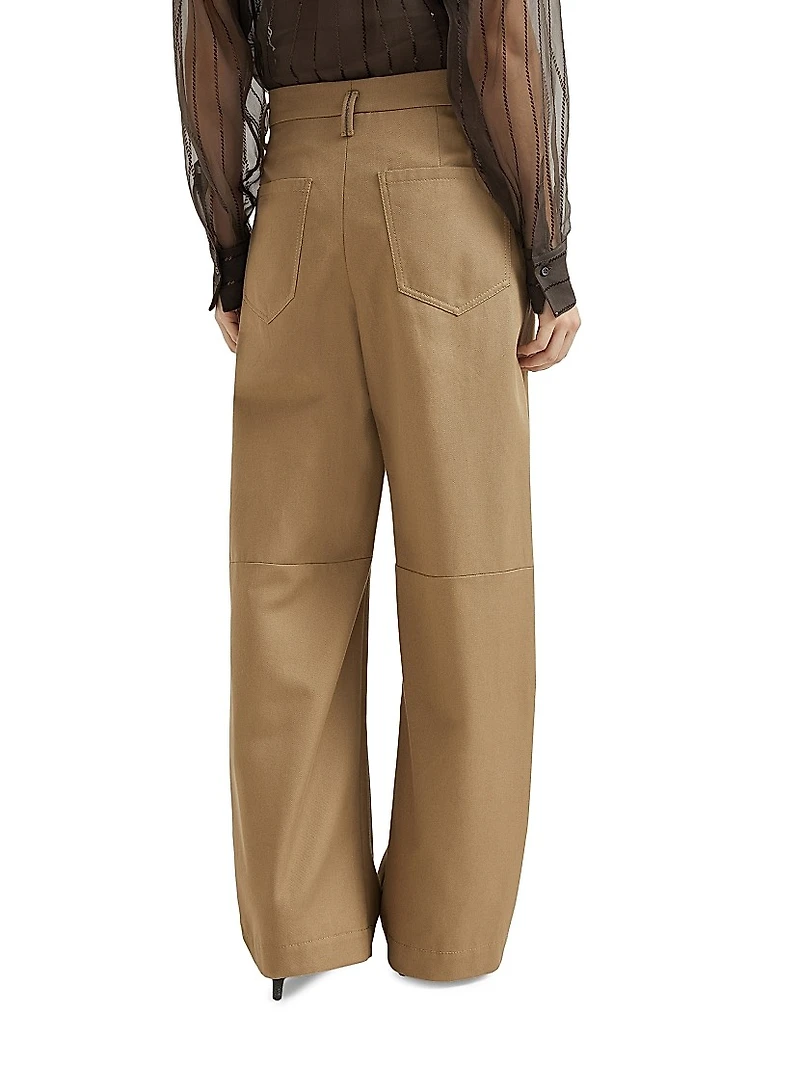 Dyed Denim Five Pocket Baggy Trousers