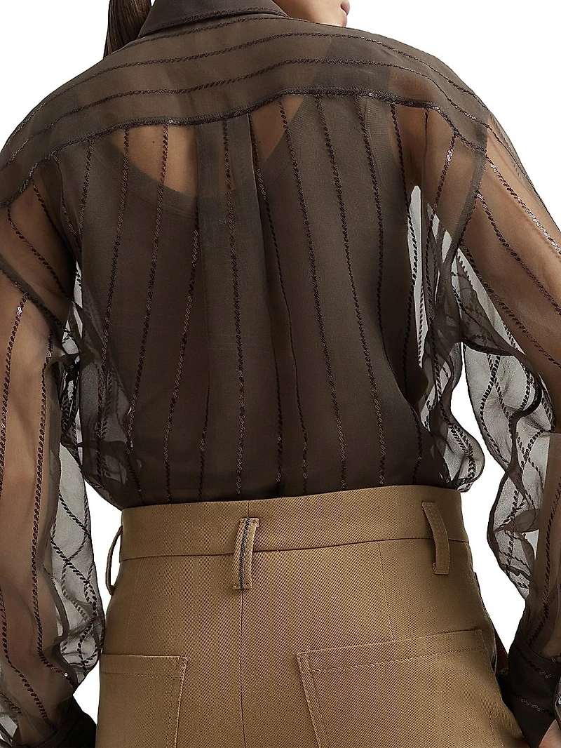 Dyed Denim Five Pocket Baggy Trousers