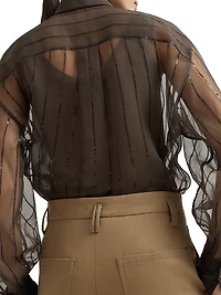 Dyed Denim Five Pocket Baggy Trousers