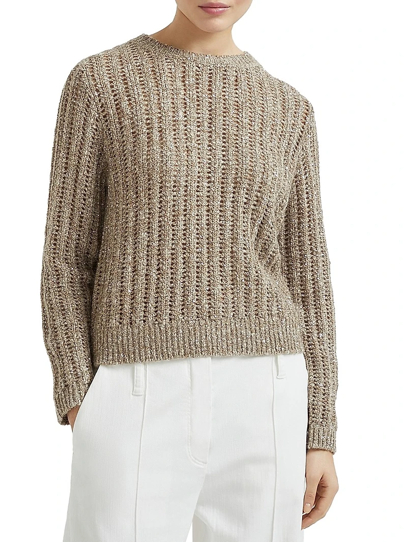Soft Wool, Cashmere and Mohair Dazzling Rib Sweater