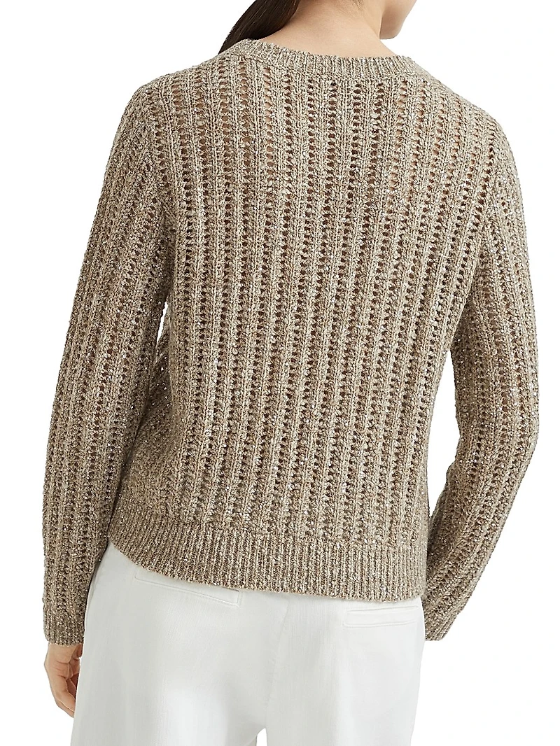 Soft Wool, Cashmere and Mohair Dazzling Rib Sweater
