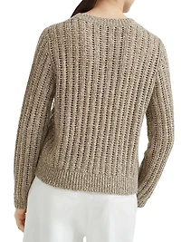 Soft Wool, Cashmere and Mohair Dazzling Rib Sweater