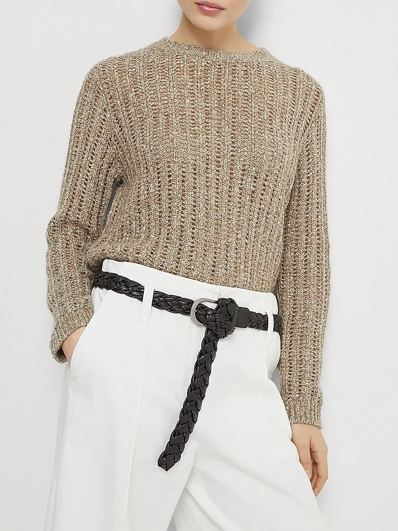 Soft Wool, Cashmere and Mohair Dazzling Rib Sweater