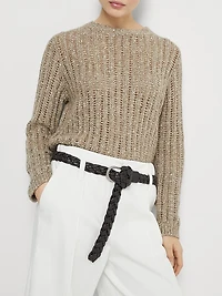 Soft Wool, Cashmere and Mohair Dazzling Rib Sweater