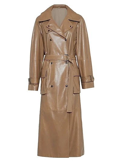 Polished Nappa Leather Trenchcoat