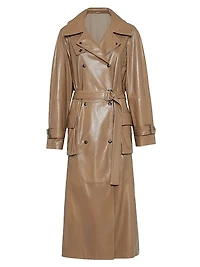 Polished Nappa Leather Trenchcoat