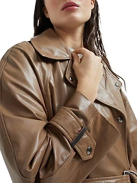 Polished Nappa Leather Trenchcoat
