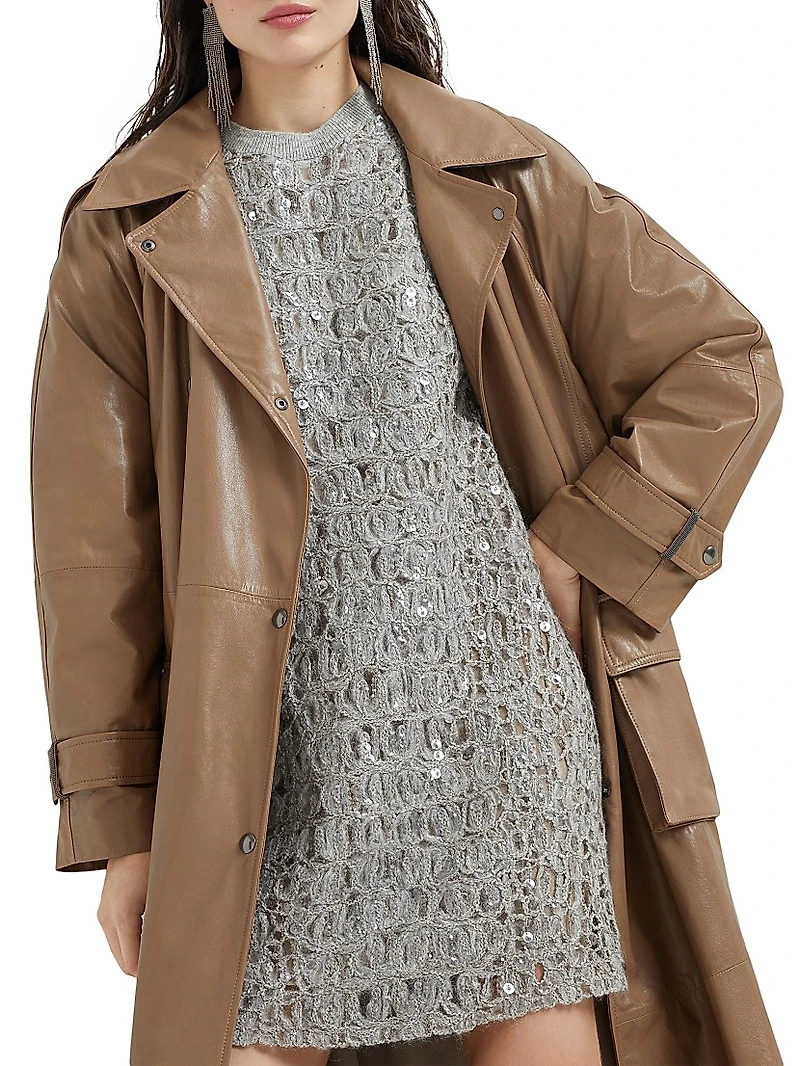 Polished Nappa Leather Trenchcoat