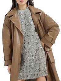 Polished Nappa Leather Trenchcoat