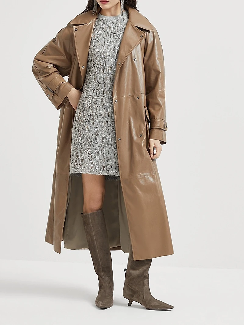 Polished Nappa Leather Trenchcoat