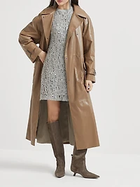 Polished Nappa Leather Trenchcoat