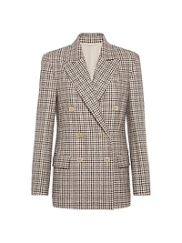 Virgin Wool Checked Flannel Blazer