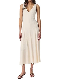 Lou V-Neck Midi-Dress
