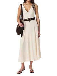 Lou V-Neck Midi-Dress