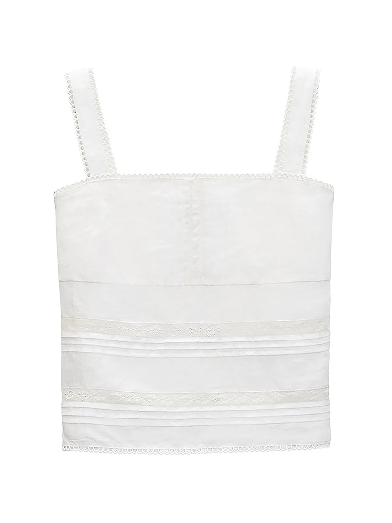 Viviana Eyelet Lace Tank