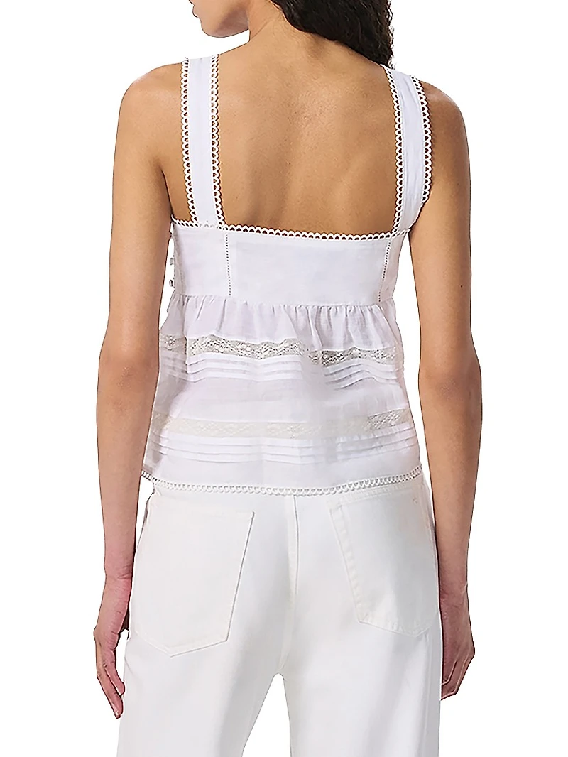 Viviana Eyelet Lace Tank