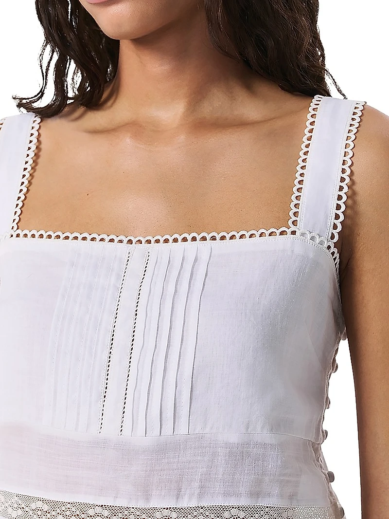 Viviana Eyelet Lace Tank