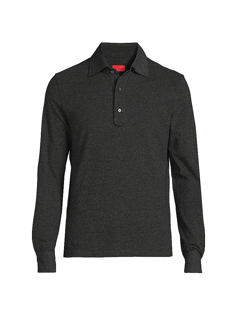 Classic Pique Long-Sleeve Polo Shirt