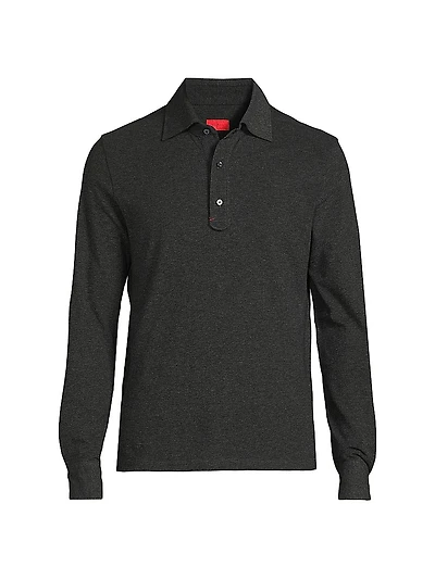 Classic Pique Long-Sleeve Polo Shirt