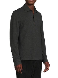 Classic Pique Long-Sleeve Polo Shirt