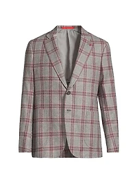 Windowpane Wool-Cashmere Jacket