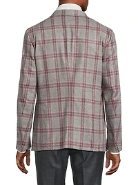 Windowpane Wool-Cashmere Jacket