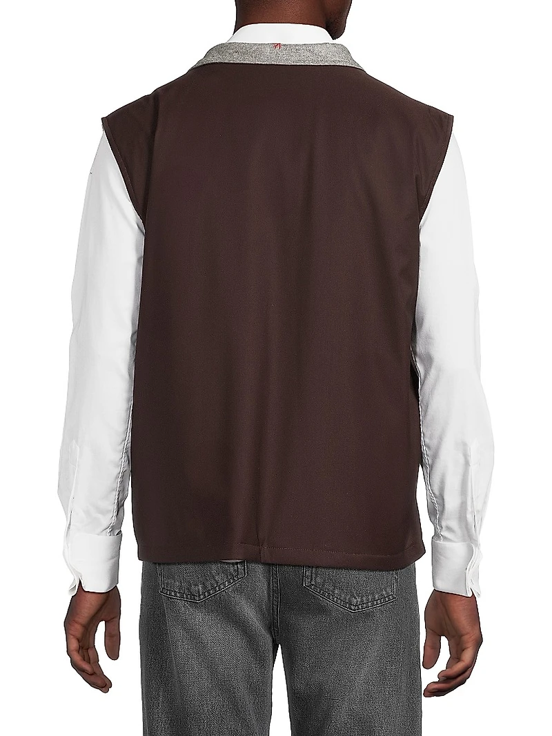Reversible Wool-Blend Vest