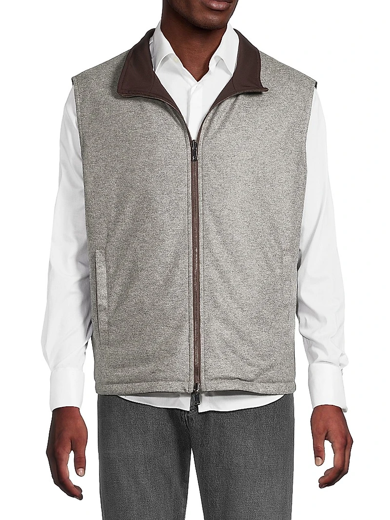 Reversible Wool-Blend Vest