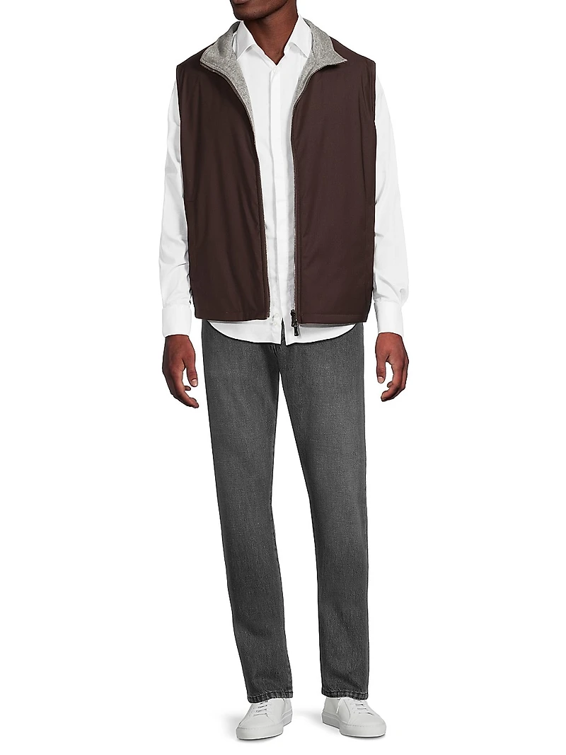 Reversible Wool-Blend Vest