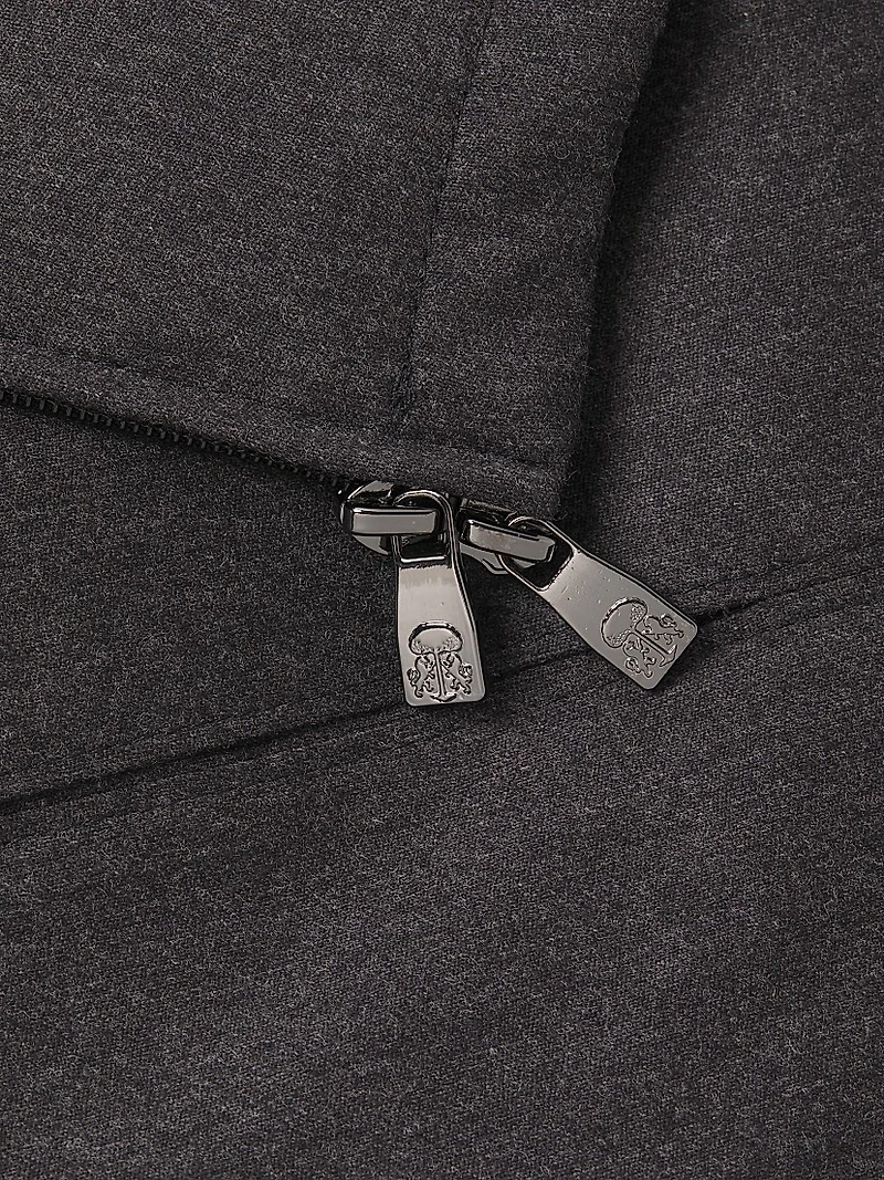 Water-Resistant Wool-Blend Shirt Jacket