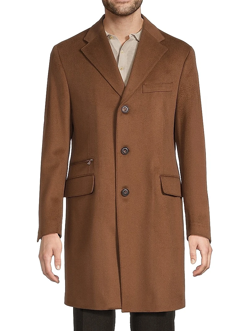 Wool Single-Breasted Topcoat