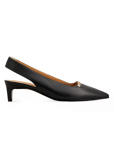 Cuoio 40MM Leather Slingback Pumps