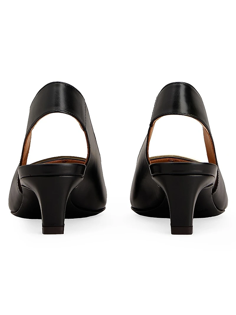 Cuoio 40MM Leather Slingback Pumps